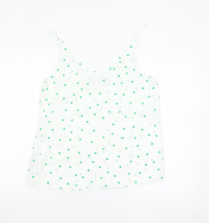 Dorothy Perkins Women's White Polka Dot Camisole Top Size 12