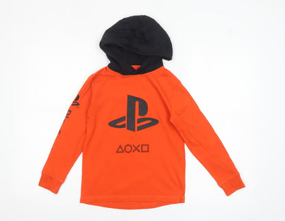 Next Boys Orange PlayStation Hoodie 7 Years 100% Cotton Pullover