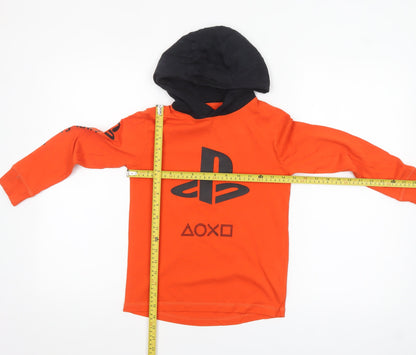 Next Boys Orange PlayStation Hoodie 7 Years 100% Cotton Pullover