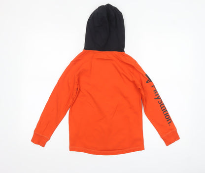 Next Boys Orange PlayStation Hoodie 7 Years 100% Cotton Pullover