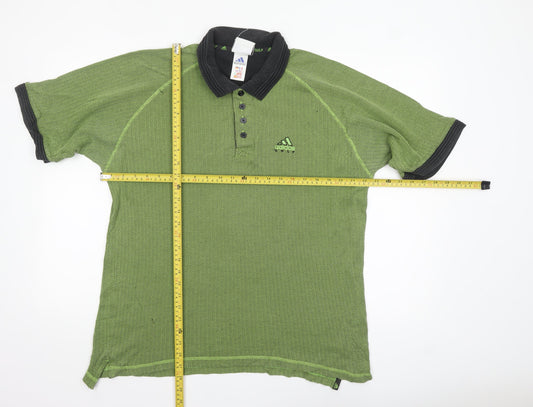 Adidas Men’s Green Golf Polo Shirt Size M Cotton Blend