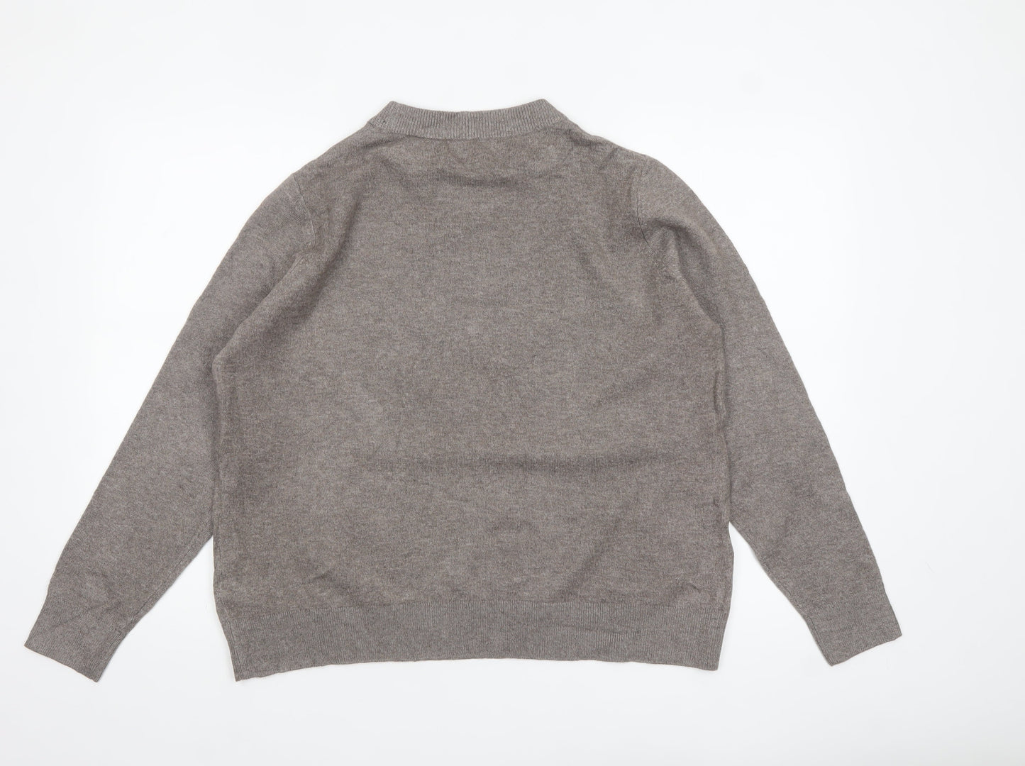 Marks and Spencer Women’s Grey L Crew Neck Knit Pullover Jumper
