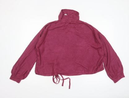 Fratini Women’s Purple V-Neck Knit Pullover Jumper Size M