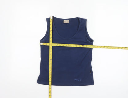Toggi Womens Blue Cotton Jersey Tank Top Size 10