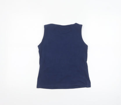 Toggi Womens Blue Cotton Jersey Tank Top Size 10