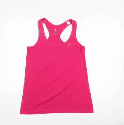 Adidas Women's Pink Racerback Climalite Athletic Tank Top Size S