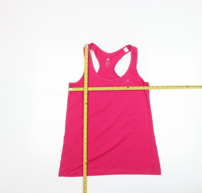 Adidas Women's Pink Racerback Climalite Athletic Tank Top Size S