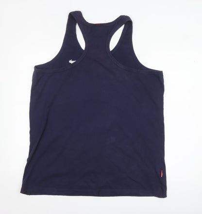 Slazenger Men's Blue XL Sleeveless Cotton Sports Vest