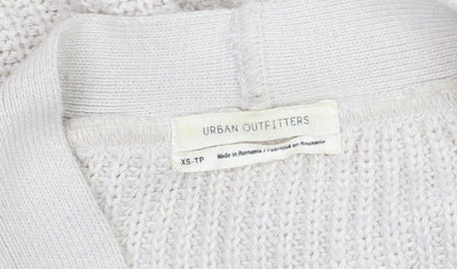 Urban Outfitters Women's Beige XS Chunky Knit Open Cardigan Jumper