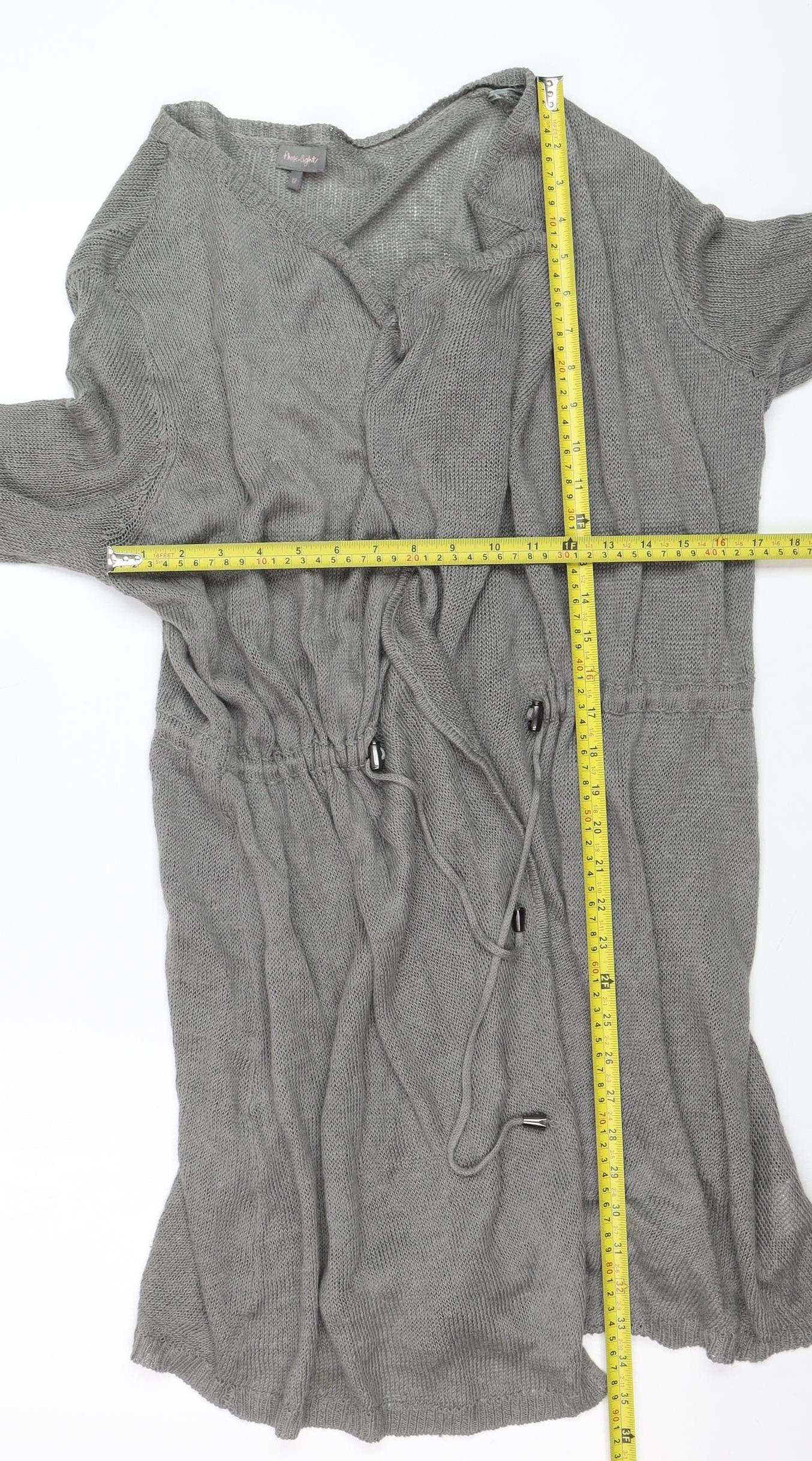 Phase Eight Women’s Grey Longline Knit Cardigan Size 12