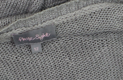 Phase Eight Women’s Grey Longline Knit Cardigan Size 12