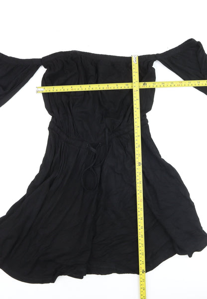 ASOS Women’s Black Off Shoulder Tunic Blouse Size 4