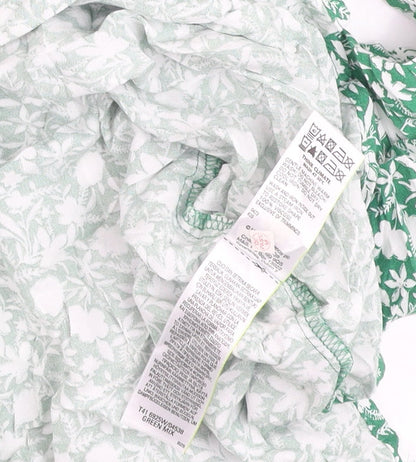Marks and Spencer Women's Green Floral Tunic Blouse Size 10