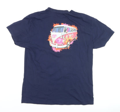 It's a Dog's Life Men's Blue L Graphic Retro Dog T-Shirt