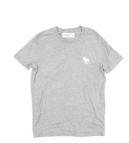 Abercrombie & Fitch Men's Grey XS Crew Neck Soft T-Shirt