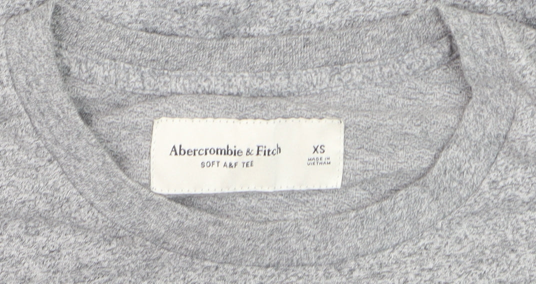 Abercrombie & Fitch Men's Grey XS Crew Neck Soft T-Shirt