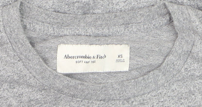 Abercrombie & Fitch Men's Grey XS Crew Neck Soft T-Shirt