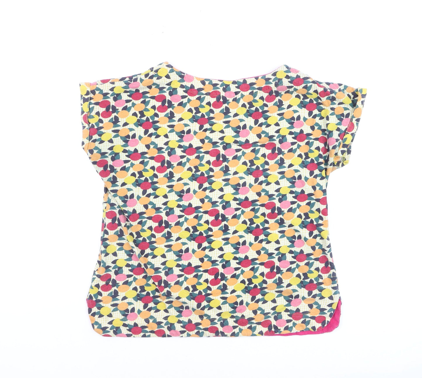 Weird Fish Womens Multicoloured Floral Cotton T-Shirt Size 10