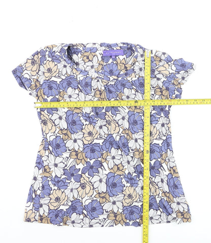 Autonomy Women’s Multicoloured Floral Jersey T-Shirt Size 14