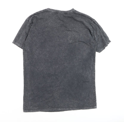 George Girls Black MTV Graphic T-Shirt 14-16 Years Acid Wash Cotton
