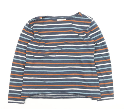 Seasalt Women’s Multicoloured Striped Long Sleeve Cotton Sailor Shirt Size 14