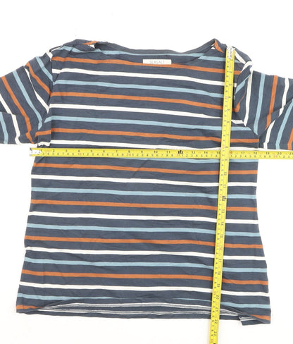 Seasalt Women’s Multicoloured Striped Long Sleeve Cotton Sailor Shirt Size 14