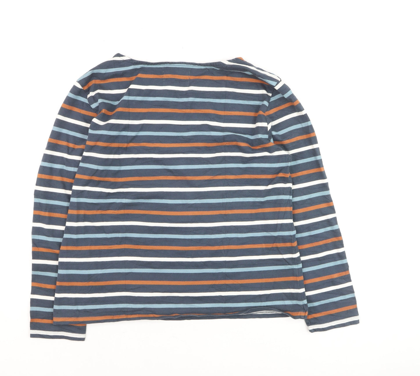 Seasalt Women’s Multicoloured Striped Long Sleeve Cotton Sailor Shirt Size 14