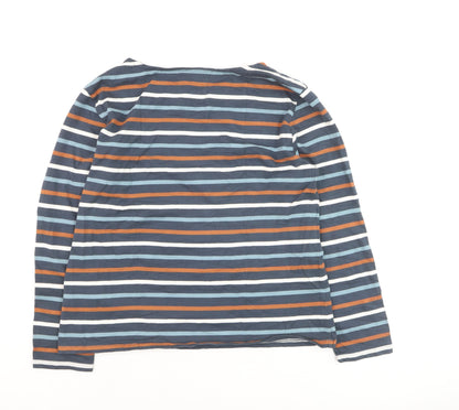 Seasalt Women’s Multicoloured Striped Long Sleeve Cotton Sailor Shirt Size 14