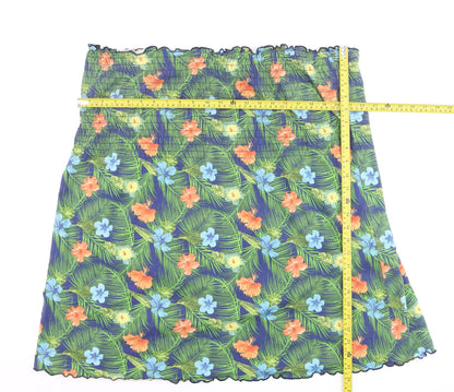Yours Women’s Multicoloured Floral Strapless Tunic Top Size 28