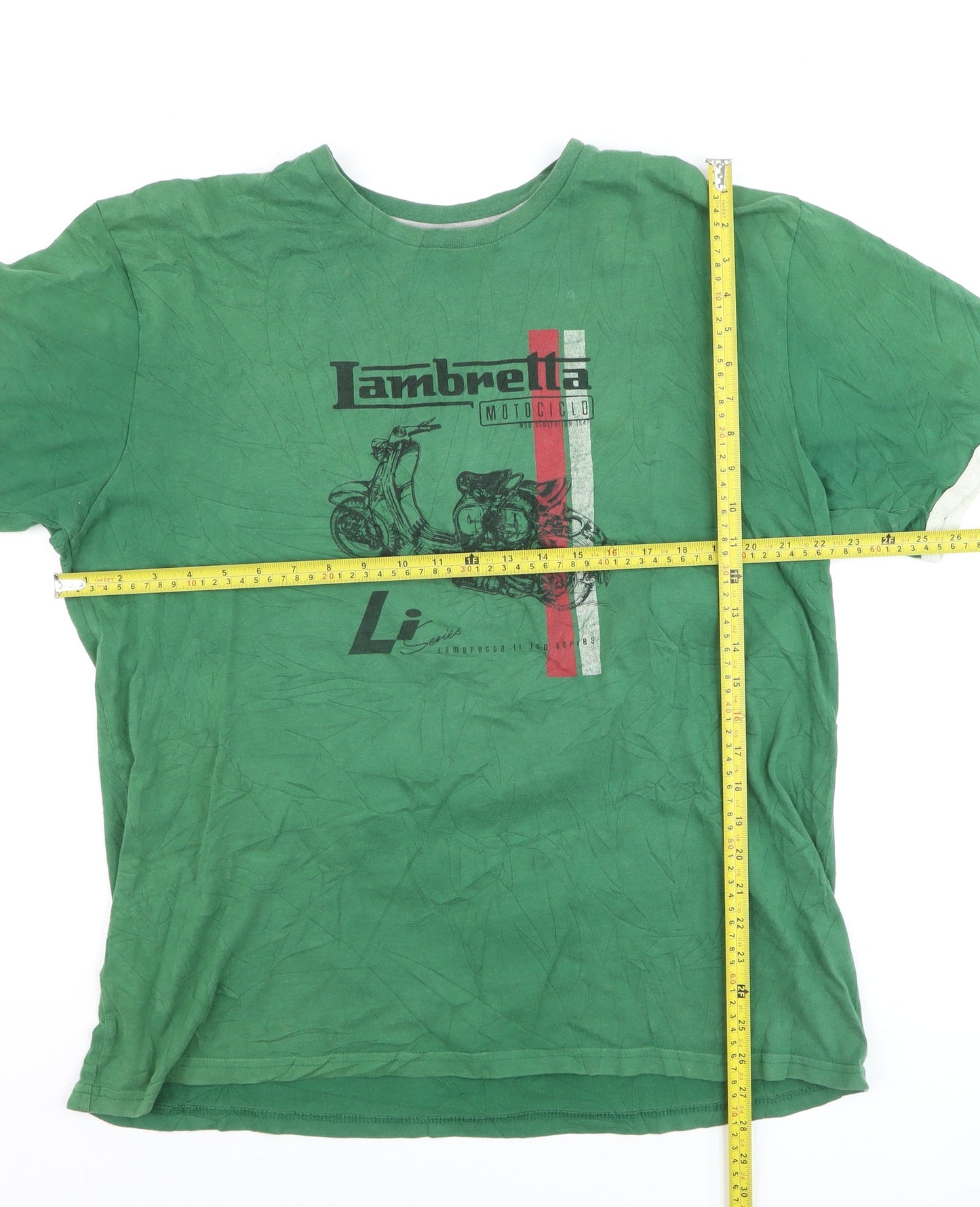 Lambretta Men's Green XXXL Graphic Print Cotton T-Shirt