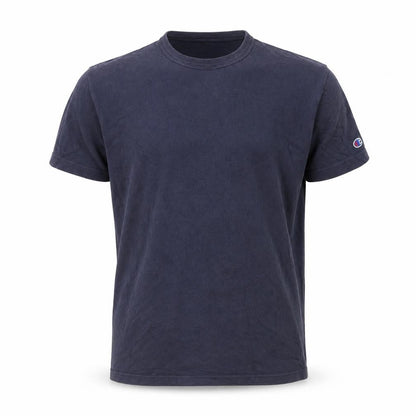 Champion Men Blue Medium Classic Crew Neck Cotton T-Shirt