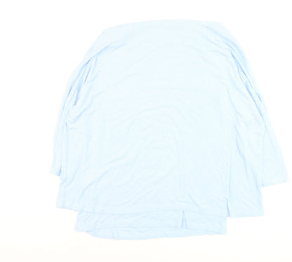 Phase Eight Women’s Blue 3/4 Sleeve Jersey Blouse Size 16