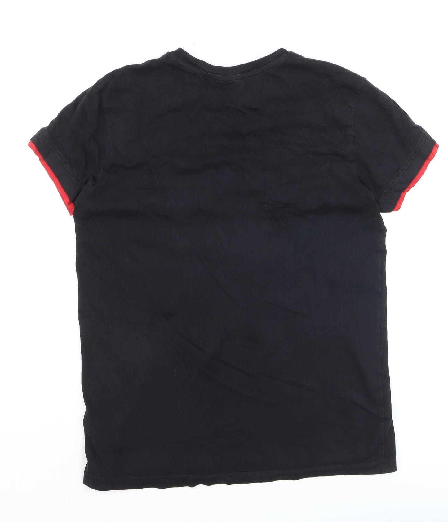 Prè London Men's Black Red Logo Short Sleeve Crew Neck T-Shirt Size S