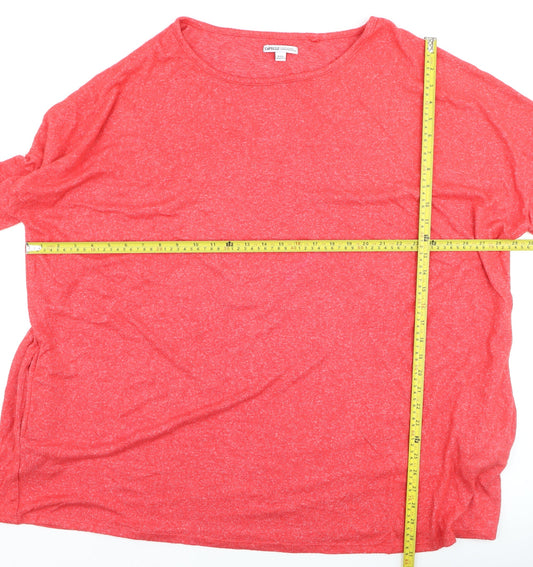Capsule Women’s Red Plus Size 28/30 Relaxed Fit Basic T-Shirt