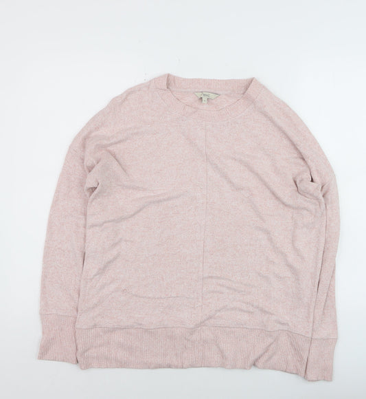 Next Women Pink Crew Neck Long Sleeve Pullover Jumper Size 18