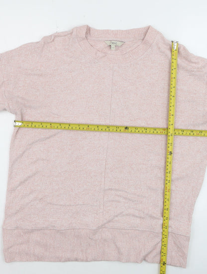 Next Women Pink Crew Neck Long Sleeve Pullover Jumper Size 18
