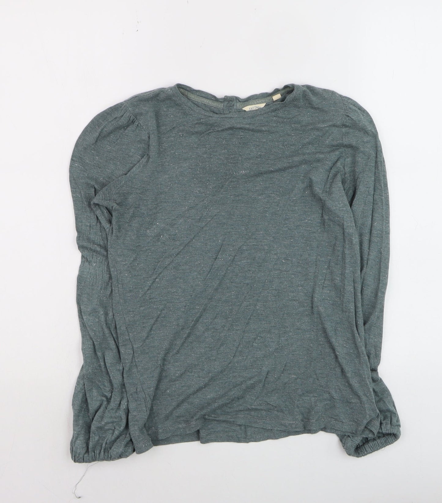 Fat Face Women's Green Jersey Long Sleeve Top Size 10