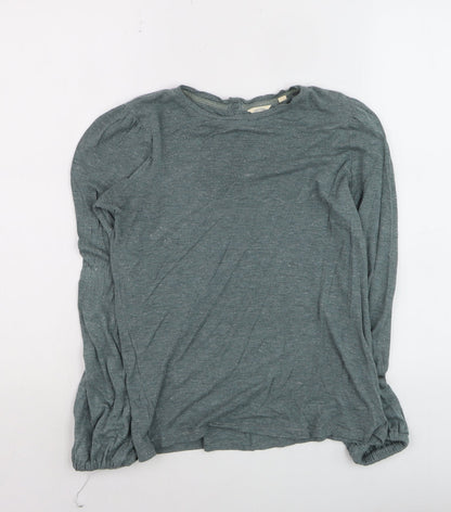 Fat Face Women's Green Jersey Long Sleeve Top Size 10