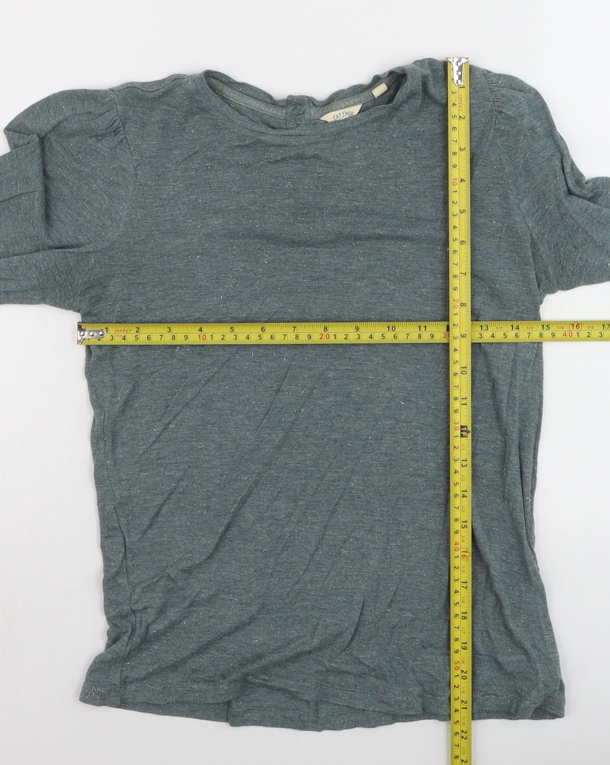 Fat Face Women's Green Jersey Long Sleeve Top Size 10