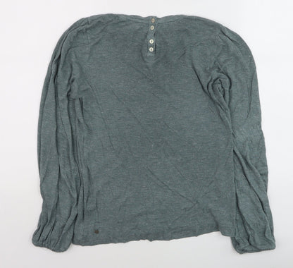 Fat Face Women's Green Jersey Long Sleeve Top Size 10