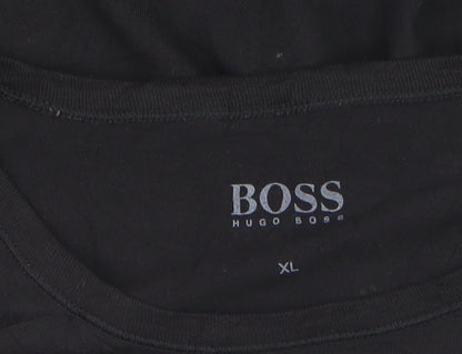 Hugo Boss Men's Black XL Crew Neck Short Sleeve Cotton T-Shirt