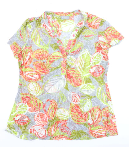 Marks and Spencer Per Una Women's Multicoloured Floral Tunic Blouse Size 16