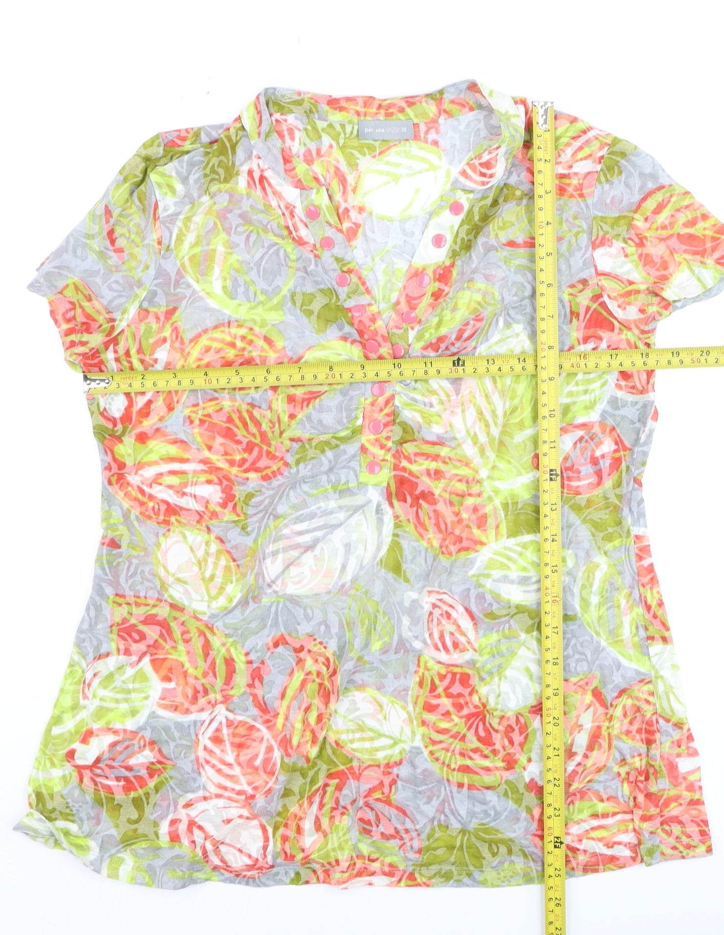 Marks and Spencer Per Una Women's Multicoloured Floral Tunic Blouse Size 16