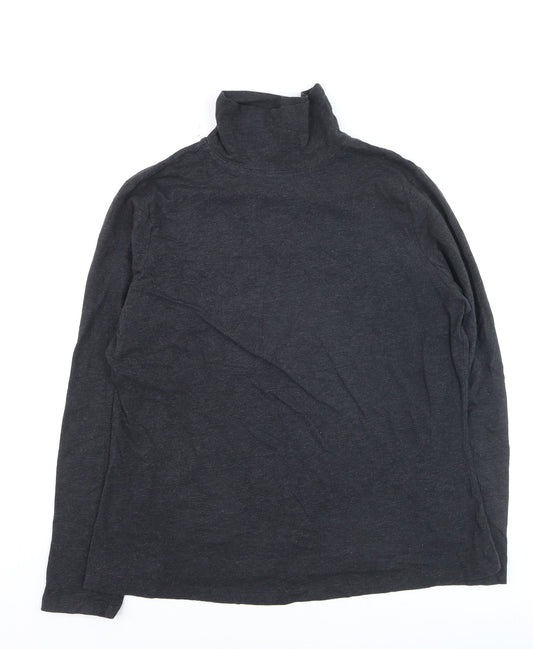 Seasalt Cornwall Womens Black Roll Neck Organic Cotton Jumper UK 16