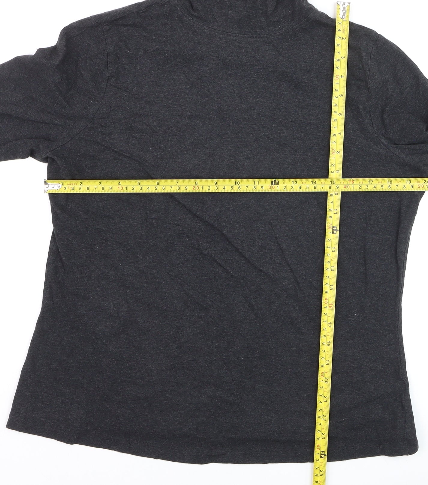 Seasalt Cornwall Womens Black Roll Neck Organic Cotton Jumper UK 16