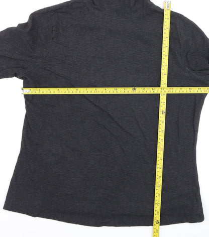 Seasalt Cornwall Womens Black Roll Neck Organic Cotton Jumper UK 16