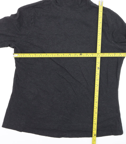 Seasalt Cornwall Womens Black Roll Neck Organic Cotton Jumper UK 16