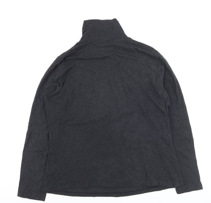 Seasalt Cornwall Womens Black Roll Neck Organic Cotton Jumper UK 16