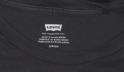 Levi's Boys Black Graphic Logo T-Shirt Size S Short Sleeve Cotton