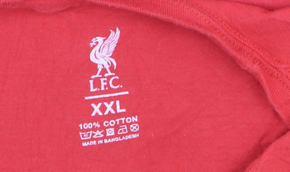 LFC Men's Red Champions of Europe 2XL Graphic Cotton T-Shirt